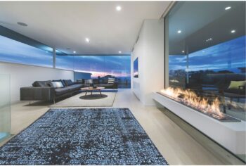 Diamond Carpets India, Ručne viazaný kusový koberec Diamond DC-JK 1 Denim blue / aqua, 140x200, modrá, chodba / predsieň