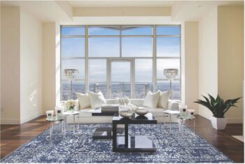 Diamond Carpets India, Ručne viazaný kusový koberec Diamond DC-JK 1 Jeans blue / silver, 140x200, modrá, chodba / predsieň