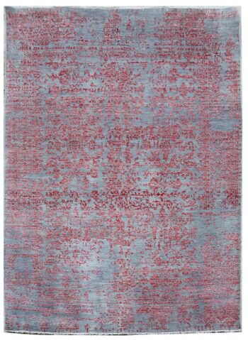 Diamond Carpets India, Ručne viazaný kusový koberec Diamond DC-JK 1 silver / pink, 305x425, ružová, chodba / predsieň