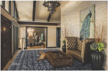Diamond Carpets India, Ručne viazaný kusový koberec Diamond DC-JK 7 Silver / denim, 305x425, šedá, chodba / predsieň