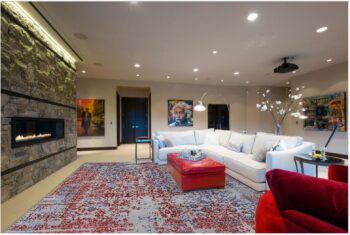 Diamond Carpets India, Ručne viazaný kusový koberec Diamond DC-JKM Silver / blue-red, 140x200, červená, chodba / predsieň