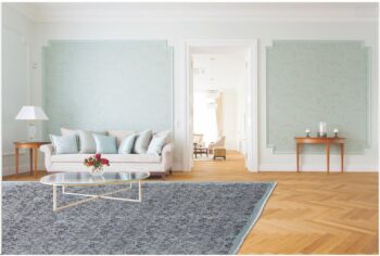 Diamond Carpets India, Ručne viazaný kusový koberec Diamond DC-M 5 Light grey / aqua, 120x170, modrá, šedá, chodba / predsieň