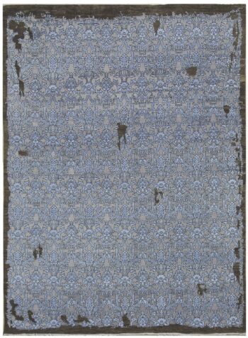 Diamond Carpets India, Ručne viazaný kusový koberec Diamond DC-M 5 Silver / natural, 275x365, modrá, šedá, chodba / predsieň