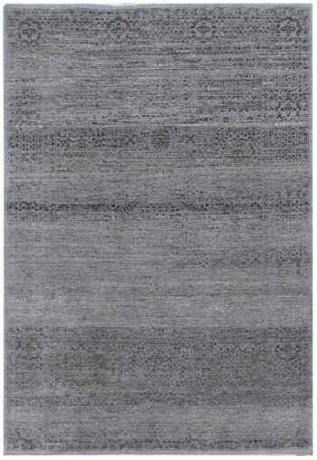 Diamond Carpets India, Ručne viazaný kusový koberec Diamond DC-MAMLOOK jeans blue / black, 365x457, modrá, chodba / predsieň
