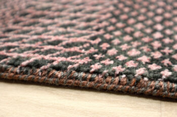 Diamond Carpets India, Ručne viazaný kusový koberec Diamond DC-MCN Black / rust, 140x200, červená, chodba / predsieň