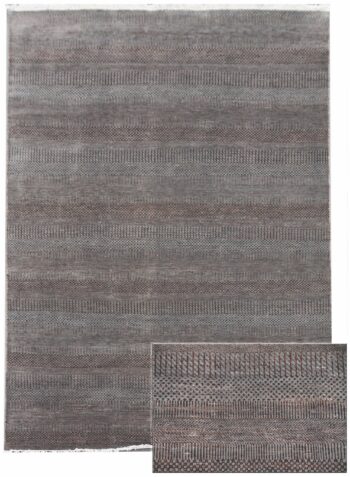 Diamond Carpets India, Ručne viazaný kusový koberec Diamond DC-MCN Light grey / brown, 245x305, hnedá, chodba / predsieň