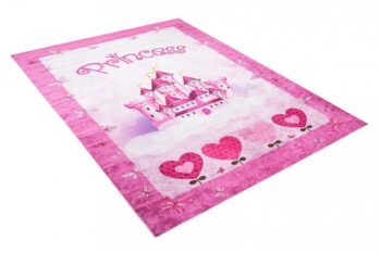 Dievčenský koberec s motívom zámku pre princezné Šírka: 80 cm | Dĺžka: 150 cm