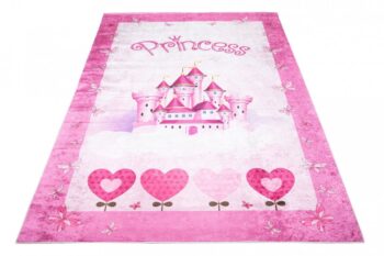 Dievčenský koberec s motívom zámku pre princezné Šírka: 80 cm | Dĺžka: 150 cm