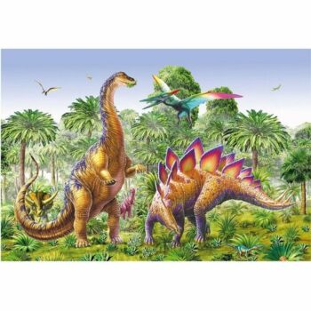 Dino Puzzle Súboj dinosaurov, 2x 48 dielikov