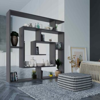 Regál ALVA: Moderná knižnica pre vašu obývaciu izbu Typ tovaru: Regál, knižnica Materiál: Melamín, VT laminát Rozmery: 129 x 125 x 22 cm Farba: Antracit Hrúbka materiálu: 18mm Zariaďte svoju obývaciu izbu štýlovou a dizajnovou knižnicou ALVA. S rozmermi 129 x 125 x 22 cm sa perfektne zmestí do každého moderného interiéru. Tento regál je vyrobený z vysoko kvalitného melamínu a VT laminátu, čo mu dodáva odolnosť a dlhú životnosť.  Moderný a dizajnový vzhľad Vhodné do obývačky < li>4 priestranné police pre vaše knihy alebo dekorácie Odolná konštrukcia s hrúbkou materiálu 18mm Jednoduchá montáž a údržba  Prineste do svojho domova kúsok luxusu s knižnicou ALVA.