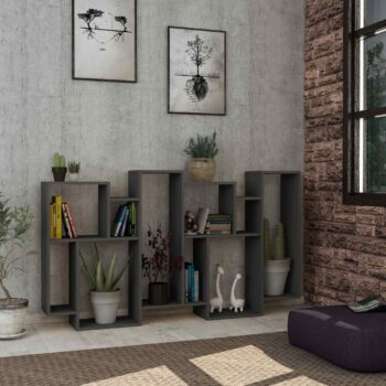 Knižnica VALENTINA: Designová Elegancia v Antracitovom Odtieni pre Modernú Obývaciu Izbu Moderný dizajn: Regál VALENTINA spája v sebe moderný dizajn s funkčnosťou, čo ho robí ideálnym doplnkom pre každú štýlovú obývaciu izbu. Jeho antracitový odtieň pridáva hĺbku a charakter k vášmu interiéru. Kvalitné materiály: Vyrobené z odolného melamínu a VT laminátu, tento regál je synonymom pre kvalitu a dlhodobú odolnosť. S hrúbkou materiálu 18mm zaručuje stabilitu a spoľahlivosť. Praktické rozmery: Vďaka rozmerom 168.5 x 96 x 25.5 cm a piatim policiam ponúka VALENTINA dostatok úložného priestoru pre všetko, čo chcete v obývačke vystaviť či uschovať.  Počet políc: 5 Vhodné pre: obývaciu izba Farba: antracit  Dajte svojej obývačke nový rozmer s dizajnovým regálom VALENTINA. Antracitová farba kombinovaná s moderným štýlom tohto nábytku prinesie do vášho domova sviežosť a nadčasovú eleganciu.