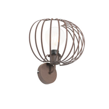Dizajnová nástenná lampa hrdzavohnedá 30 cm - Johanna