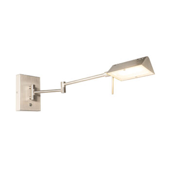 Dizajnová nástenná lampa oceľ vrátane LED stmievateľná - Notia