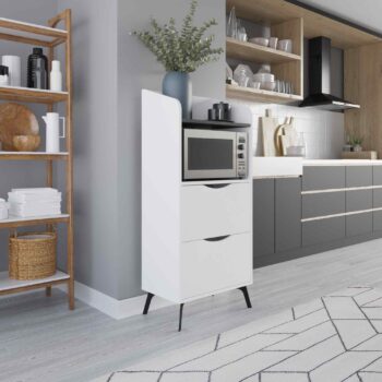 CORGI - Moderná komoda pre dokonalú kuchyňu Typ: Komoda, skrinka Umiestnenie: Špeciálne navrhnuté pre kuchyne< /p> Materiál: Kvalitná kombinácia melamínu, VT laminátu a kovu pre maximálnu odolnosť Rozmery: 136 x 60 x 36 cm Farba: Elegantná kombinácia bielej a retro šedej Vybavenie: 2 praktické zásuvky a regál pre flexibilné uskladnenie Štýl: Moderné a dizajnové prevedenie, ktoré oživí každú kuchyňu Hrúbka materiálu: Robustných 18 mm pre dlhú životnosť  < li>Stredobodom vašej kuchyne sa stane komoda CORGI Perfektné spojenie funkcie a dizajnu Spoľahlivá konštrukcia zaručuje dlhú odolnosť a estetický vzhľad