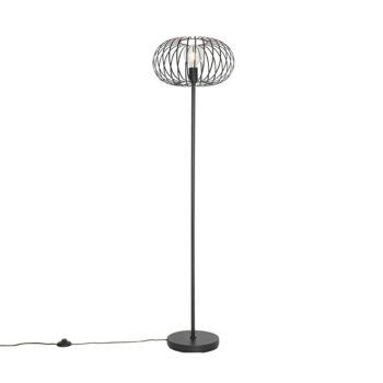 Dizajnová stojaca lampa čierna - Johanna