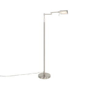 Dizajnová stojaca lampa oceľ vrátane LED s dotykovým stmievačom - Notia