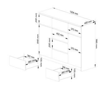 Komoda ERIKA120: Vysoká elegancia v modernom dizajne Potrebujete úložný priestor, ktorý bude nielen funkčný, ale aj štýlový? Stretávajte ERIKA120 - vysokú komodu, ktorá kombinuje dizajn a praktickosť, a stane sa tak ozdobou vašej spálne či obývacej izby.  Typ tovaru: Komoda, skrinka - premyslená kombinácia pre každodenné potreby Miestnosť: Perfektná do spálne a obývacej izby, kde oceníte jej kapacitu aj vzhľad Materiál:  Odolný LTD - záruka kvality a dlhej životnosti Rozmer: 99 x 120 x 40 cm - vysoká, ale zároveň kompaktná  Farba: Bezčasová biela - univerzálne kombinovateľná s ostatným nábytkom Vybavenie: 6 a viac zásuviek na uskladnenie drobných vecí a plné dvierka so 4 policami pre väčšie predmety Štýl: Moderný a dizajnový - esteticky pôsobivý v každom interiéri  ERIKA120 je viac než len komoda. Je to vysoko funkčný a estetický prvok, ktorý vášmu domovu dodá charakter a poriadok. Usporiadajte svoj život s eleganciou a štýlom!