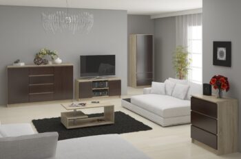 Komoda HEDDI60: Elegantné spojenie duba Sonoma s wenge Typ tovaru: Komoda, skrinka Štýlová komoda HEDDI60 v sebe kombinuje prirodzený vzhľad  duba Sonoma s elegantným a temným odtieňom wenge. Tento nábytok je ideálnou voľbou pre spálne a obývacie izby, kde chcete vytvoriť atmosféru modernosti a zároveň útulnosti.  Materiál:< /strong> Odolný LTD Rozmer: 130 x 60 x 40 cm Farba: Dub Sonoma v kombinácii s hlbokým wenge  Vybavenie: 6 praktických zásuviek a ďalšie úložné priestory Štýl: Moderné a dizajnové prevedenie  Vzhľad: Vysoký dizajn, ktorý dominuje interiéru  Komoda HEDDI60 je skvostom medzi nábytkom, ktorý kombinuje moderný dizajn s kvalitnými materiálmi a praktickosťou. Jej mnohostrannosť a výrazný vzhľad urobia z každej miestnosti skvost.