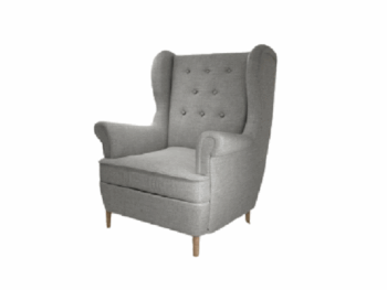 Dizajnové kreslo ANKALIA je v tradičnom prevedení. Je vhodné do moderných aj tradičných interiérov. Kreslo ANKALIA je v štýle ušiak. Stane sa vašim výborným spoločníkom pri leňošení.Kreslo je vyplnené kvalitnými vlnovcovými pružinami spolu s PUR penou. Je celé čalúnené látkou Sawana 21 v svetlošedej farbe.Rozmery kresla (š,v,h): 85 x 103 x 90 cm.Je vynikajúcim doplnkom k pohovkám ANKALIA, ktoré sú v rovnakom dizajne.