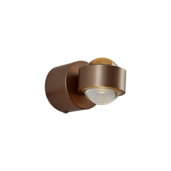 Dizajnové nástenné svietidlo tmavý bronz vrátane LED IP44 - Lens