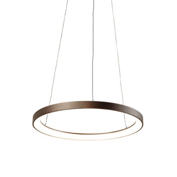 Dizajnové závesné svietidlo bronzové vrátane stmievateľného LED Easylift - Hoop