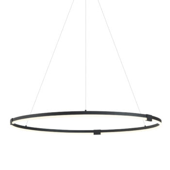 Dizajnové závesné svietidlo čierne 120 cm vrátane LED 3-krokového stmievania - Anello