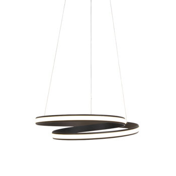 Dizajnové závesné svietidlo čierne 55 cm vrátane LED - Rowan