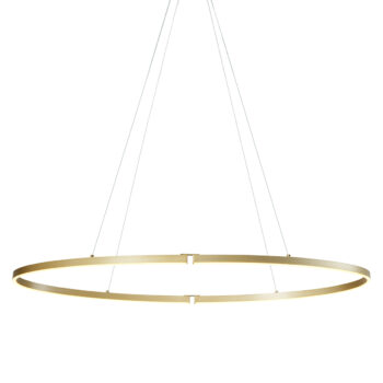 Dizajnové závesné svietidlo mosadzné 120 cm vrátane LED 3-stupňové stmievateľné - Ovallo