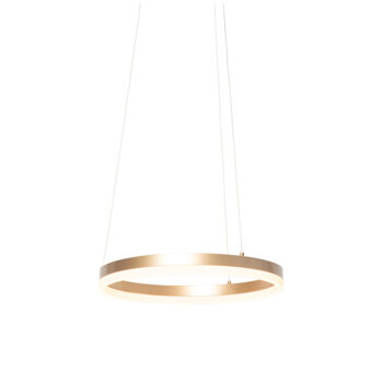Dizajnové závesné svietidlo zlaté 40 cm vrátane LED s 3-stupňovým stmievaním - Anello