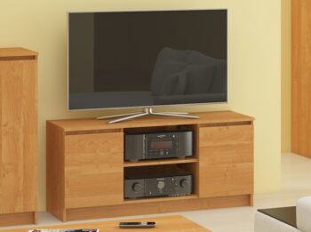 TV stolík ROMANA140: Elegancia v prírodnom štýle jelša ROMANA140 kombinuje moderný dizajn s prírodným kúzlom dreva jelša. Tento TV stolík sa ľahko stane centrálnym prvkom vašej obývačky vďaka jeho jedinečnému vzhľadu a funkčnosti.  Typ tovaru: TV stolík  Materiál: LTD Rozmery: 55 x 140 x 40 cm Farba: jelša Vybavenie: dvierka plné (skrinka) Štýl: moderné, dizajnové Počet políc:< /strong> 2  Nielenže ROMANA140 prináša vizuálne potešenie, ale vďaka priestranným dvierkam a dvom políciam tiež ponúka praktický úložný priestor pre všetky vaše multimediálne potreby.