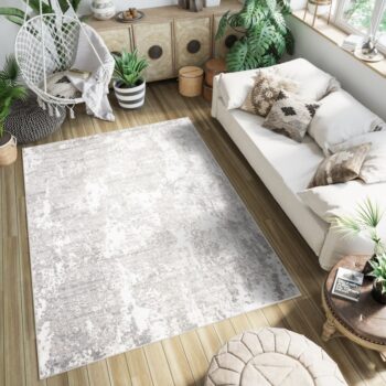 Dizajnový koberec s abstraktným vzorom v krémovej farbe Šírka: 80 cm | Dĺžka: 150 cm