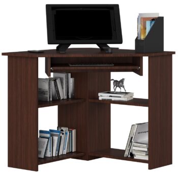 Písací stôl LUCIA: Estetika stretnutia s funkciou  Oživte svoj pracovný priestor s LUCIA, rohovým písacím stolom v hlbokom odtieni wenge< /strong>. Tento stôl, vyrábaný z vysoko kvalitného materiálu LTD, je ideálnou voľbou pre moderné kancelárie, pracovne aj detské izby.   Rozmery: 74 x 80 x 80 cm Vybavenie: Praktická výsuvná doska na klávesnici pre pohodlné písanie< /li> Štýl: Moderné a dizajnové prevedenie pre súčasné interiéry Tvar: Rohový, pre optimálne využitie priestoru v miestnosti Počet políc: 5, ponúkajúcich veľa úložného priestoru   Zvoľte stôl LUCIA a skombinujte funkčnosť s elegantným designom, ktorý zaujme na prvý pohľad.