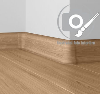 Döllken, DOPREDAJ: Soklová podlahová lišta SLK50 W185 Agát zlatý, 2500x50x25 mm, hnedá