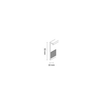 Döllken, Kobercová (soklová) lišta TL55 57 buk 250 cm, 2500x55x10 mm, hnedá
