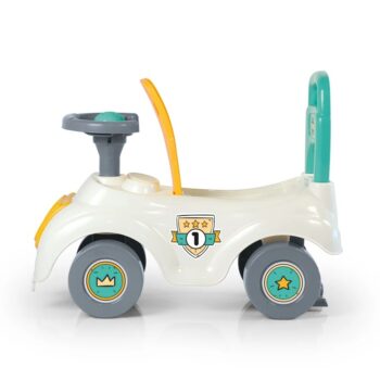 Dolu Odrážedlo auto s opěradlem, bílá