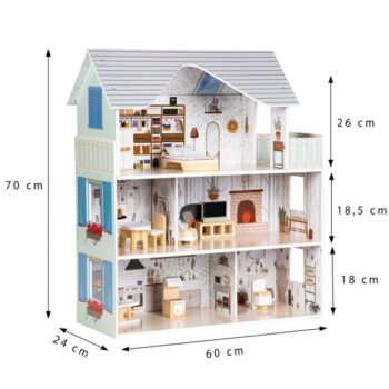 Domček pre bábiky s nábytkom Emma Ecotoys Residence