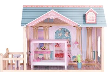 Domček pre bábiky v ružovej farbe s príslušenstvom