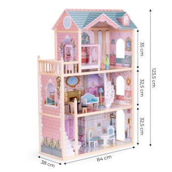 Domček pre bábiky v ružovej farbe s príslušenstvom