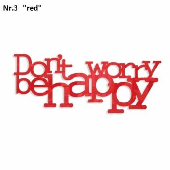 Don't worry be happy dekorácia na stenu zrkadlová