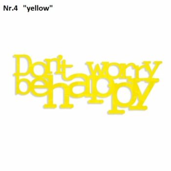 Don't worry be happy dekorácia na stenu zrkadlová