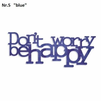 Don't worry be happy dekorácia na stenu zrkadlová