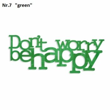 Don't worry be happy dekorácia na stenu zrkadlová