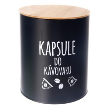 Dóza plech/bambus pr. 16 cm Kapsule BLACK SK