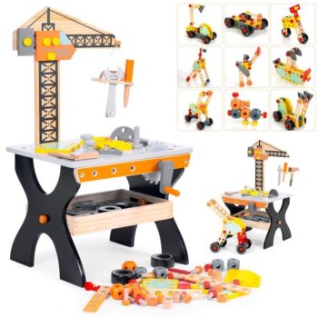 Drevená dielňa pre deti, stolík na náradie Ecotoys