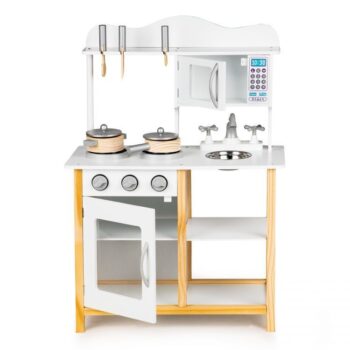 Drevená kuchynka pre deti + doplnky Ecotoys