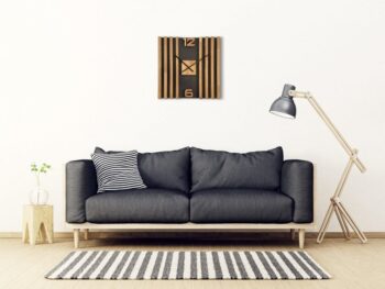 Drevené lamelové nástenné hodiny 60cm