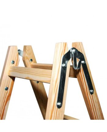 Drevený dvojdielny rebrík 2 x 5 s nosnosťou 150 kg