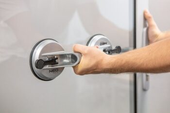 Dvojitá prísavka na sklo NEO TOOLS – 100 kg - hliníková