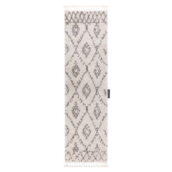 Dywany Łuszczów, Behúň Berber Fez cream, 60x300, biela, obývacia izba