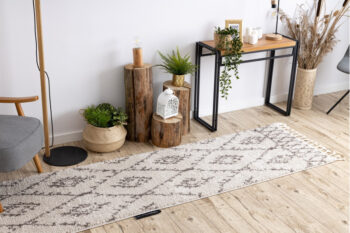 Dywany Łuszczów, Behúň Berber Fez cream, 80x300, biela, obývacia izba